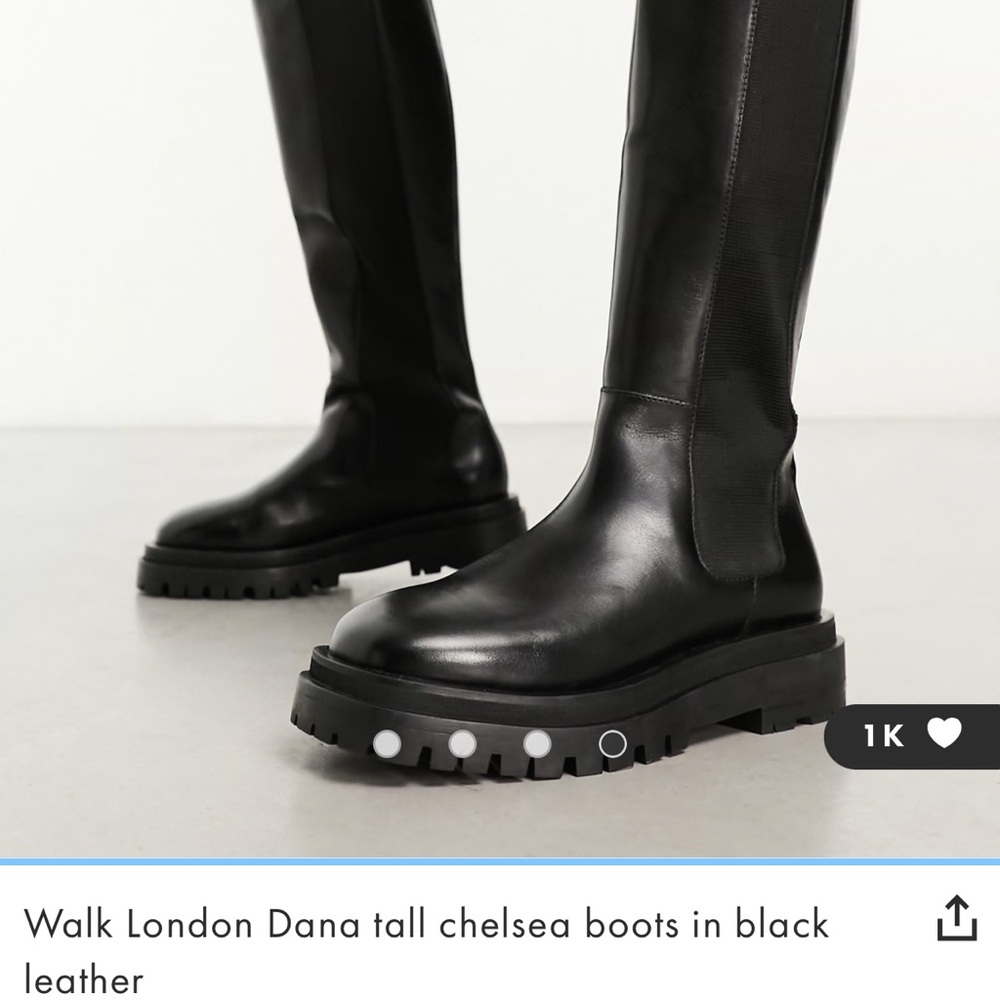 Over the Knee Black Leather Boots